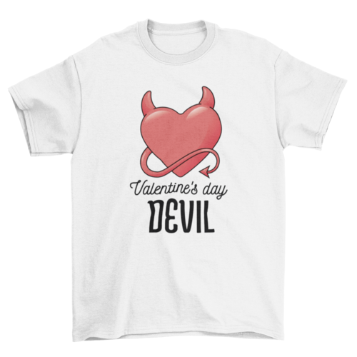 Valentine's devil heart t-shirt design