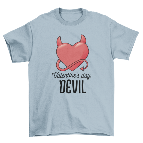 Valentine's devil heart t-shirt design