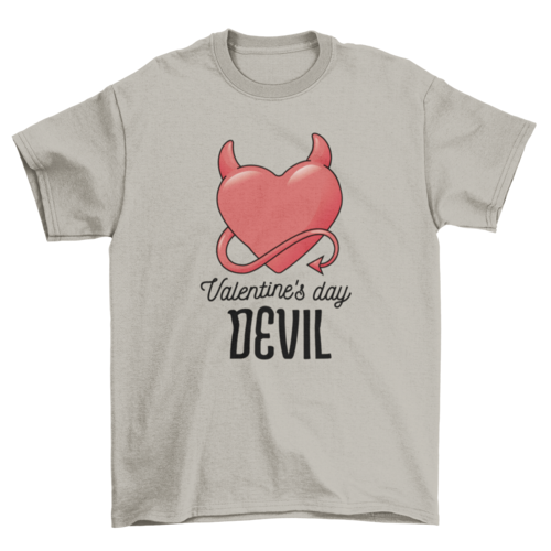 Valentine's devil heart t-shirt design