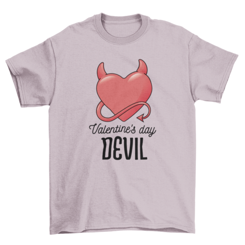 Valentine's devil heart t-shirt design