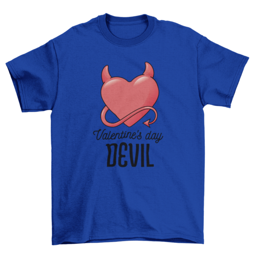Valentine's devil heart t-shirt design