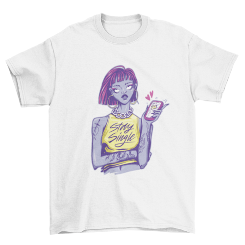 Anti valentines stay single t-shirt