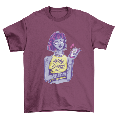 Anti valentines stay single t-shirt